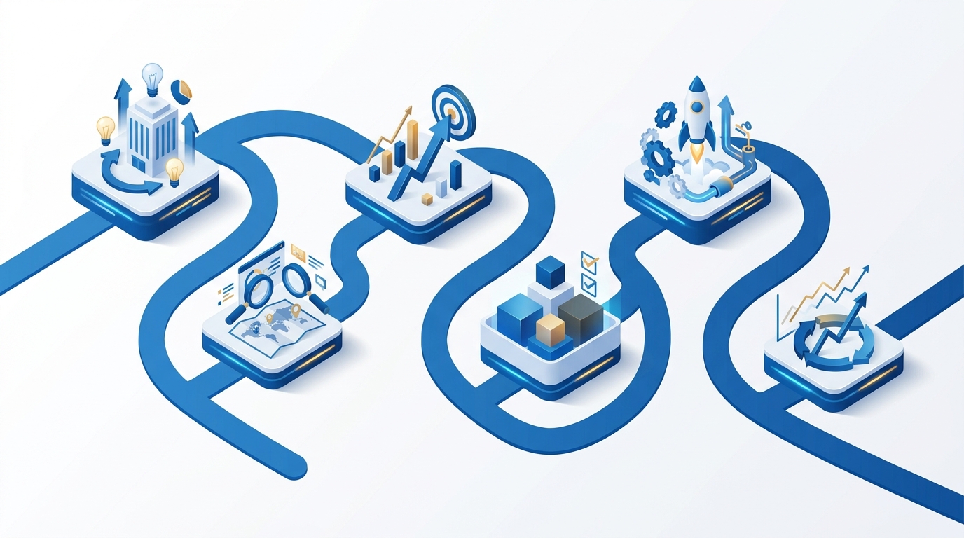 AdZio Digital Marketing Sequential Process Flow