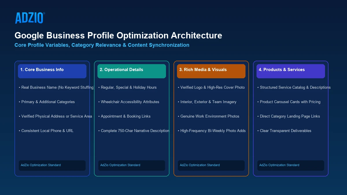 Google Business Profile Optimization Architecture and Core Variables by AdZio