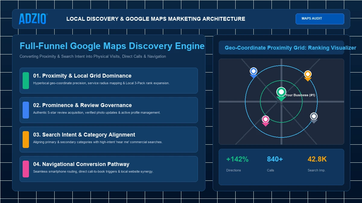 AdZio Google Maps Marketing Strategy and Local Discovery Engine