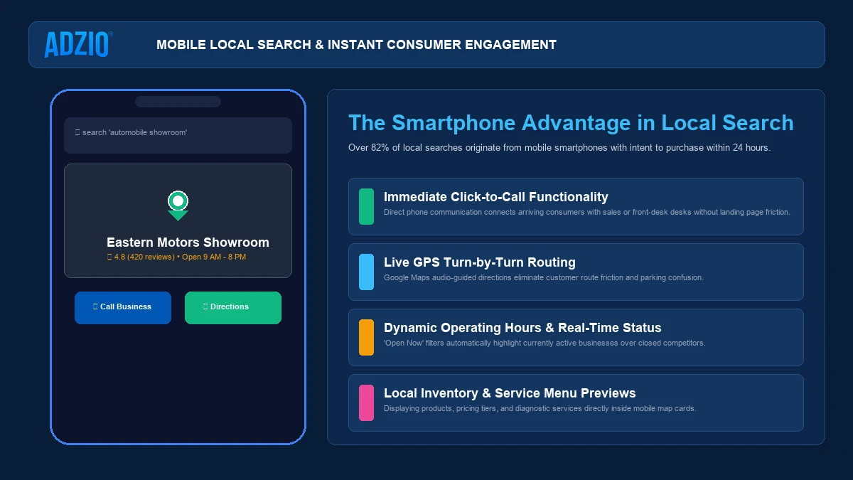 Mobile Local Search and Instant Consumer Engagement