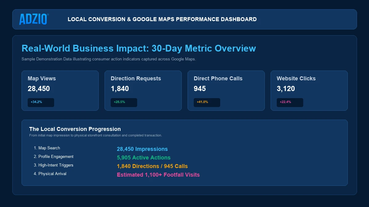 Local Conversion & Google Maps Performance Dashboard