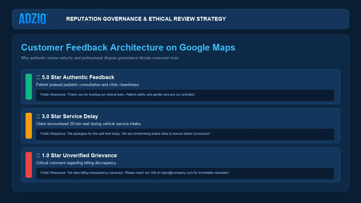 Customer Feedback Architecture on Google Maps
