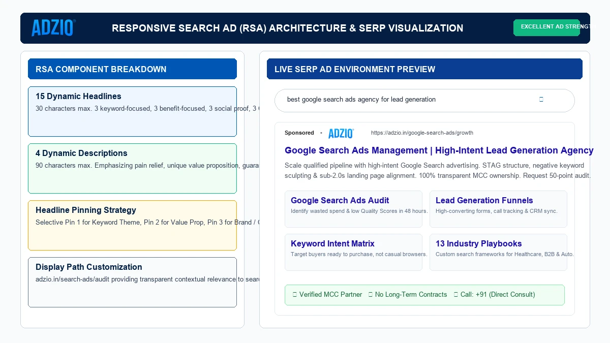 Google Search Ads copy and responsive search ads messaging