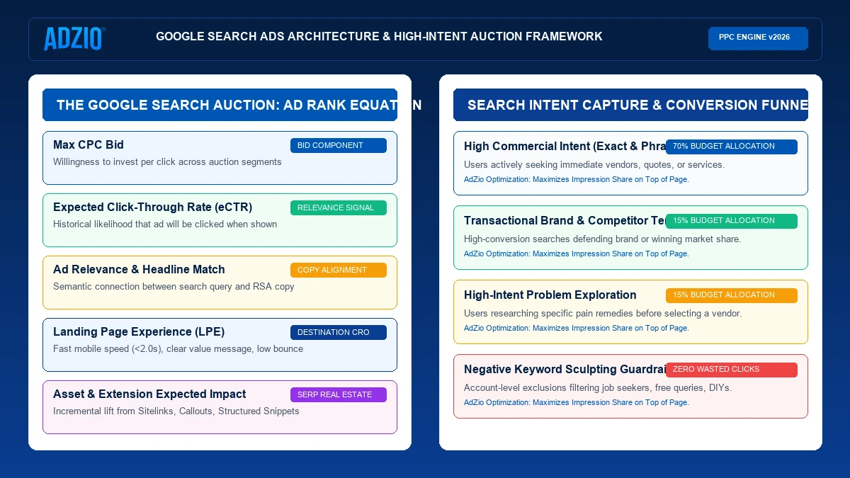 Google Search Ads campaign strategy for paid search