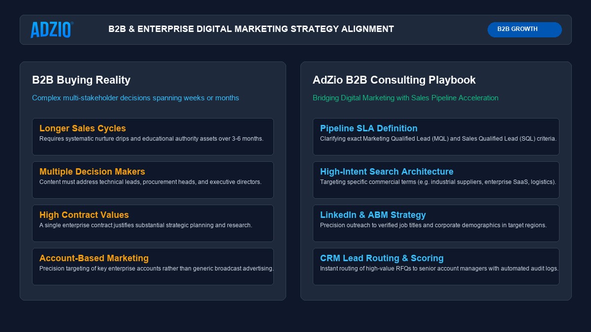 AdZio Enterprise B2B Marketing Strategy and Sales Pipeline Alignment