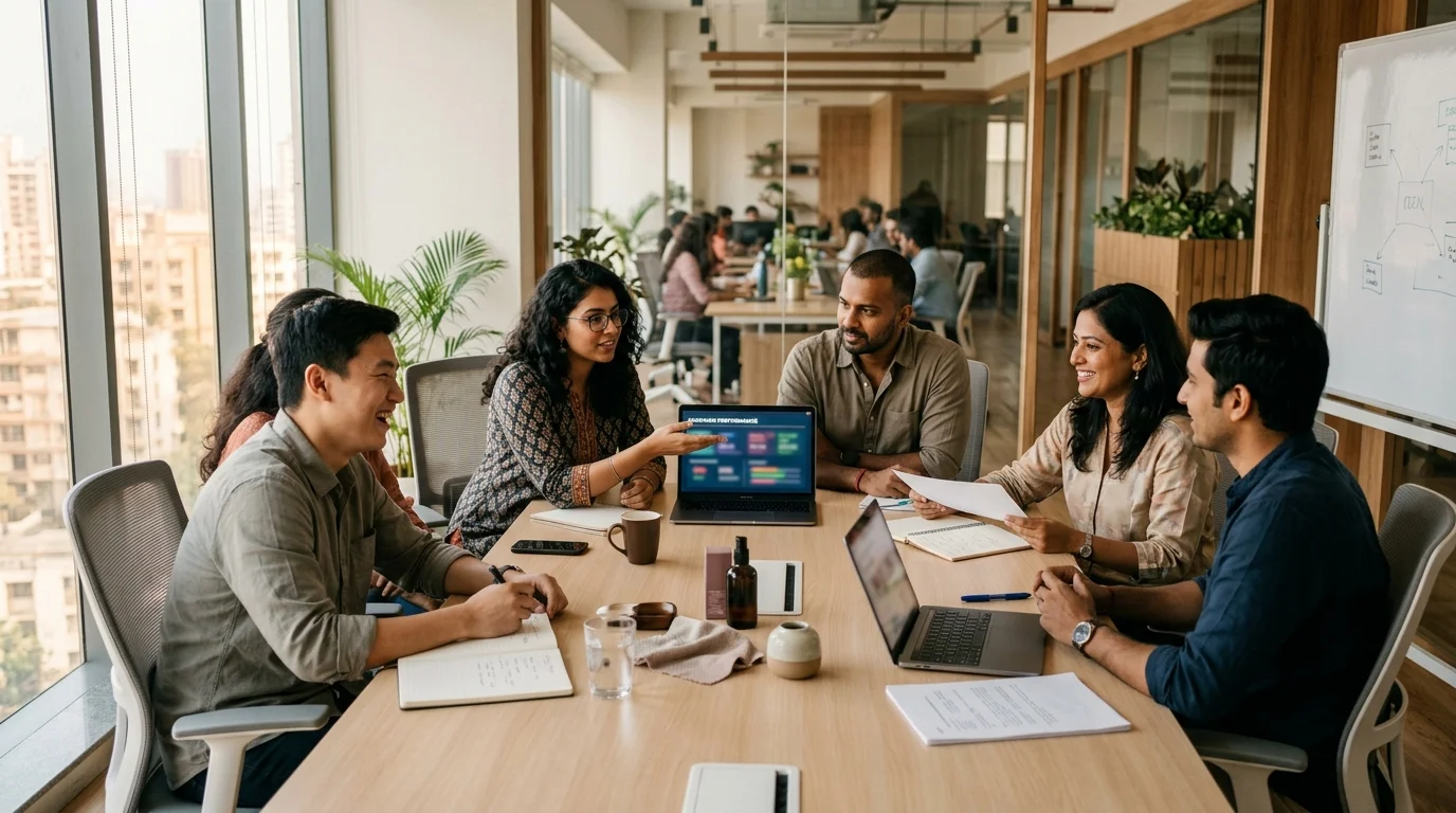 E-Commerce commercial business development team analyzing qualified leads