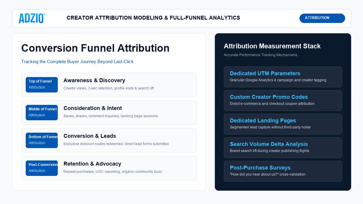 AdZio Creator Attribution Modeling and Multi-Touch Telemetry