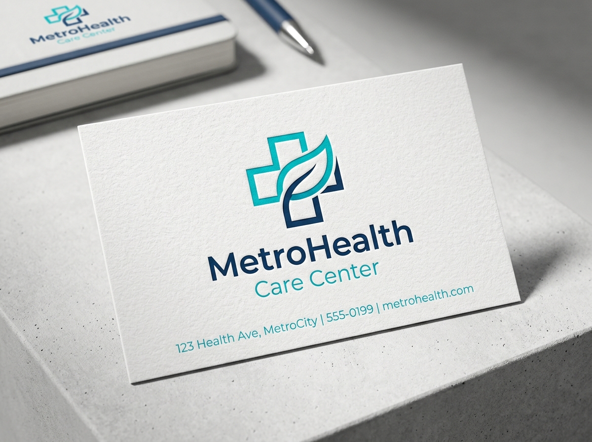 MetroHealth Modern Clinic Logo Design by AdZio